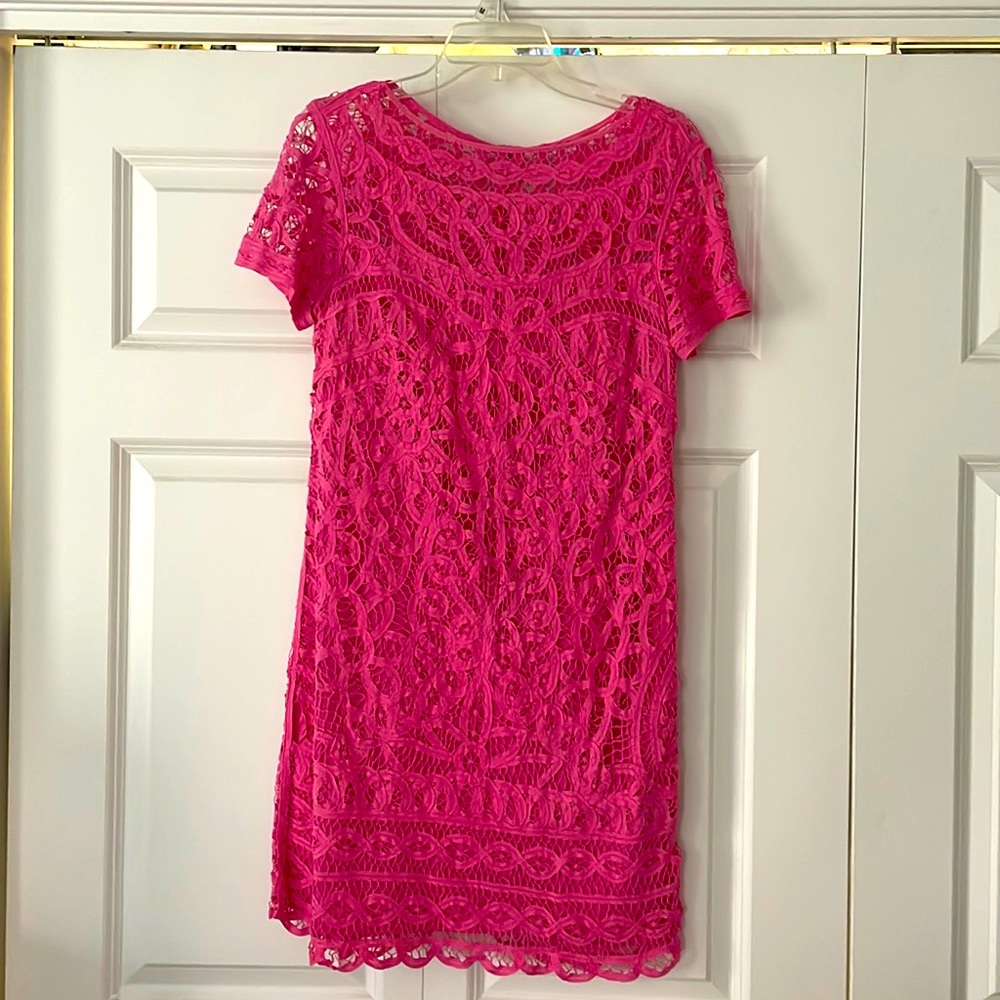 Pink pink pink. Lily Pulitzer lace dress.